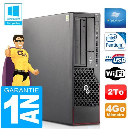 PC Fujitsu Esprimo E700 E90+ SFF Intel G840 RAM 4Go Disque 2 To Wifi W7