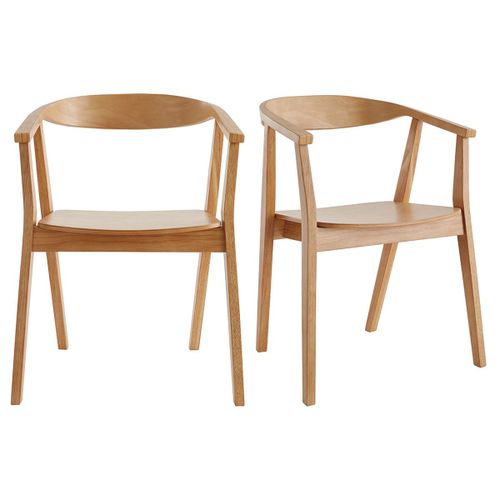 Chaises Scandinaves En Bois Clair (Lot De 2) Bahia
