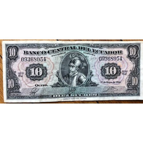 Billet 10 Sucres Equateur 1966
