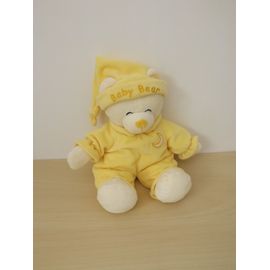 Doudou Ours Blanc Jaune Lune Gipsy