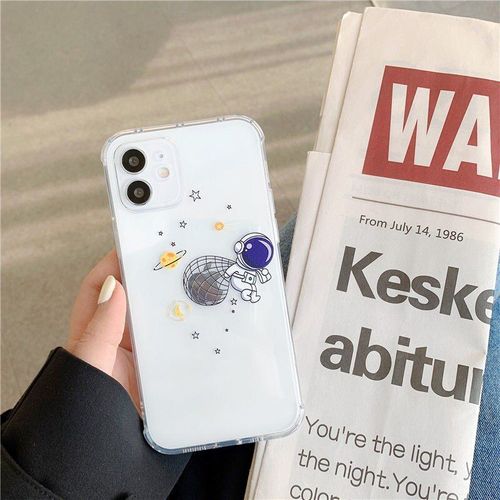 Jolie Coque De Téléphone Transparente Astronaute Planète, Pour Iphone 11 Pro Max 12 Mini X Xr Xs Max 8 7 Plus Se 2020