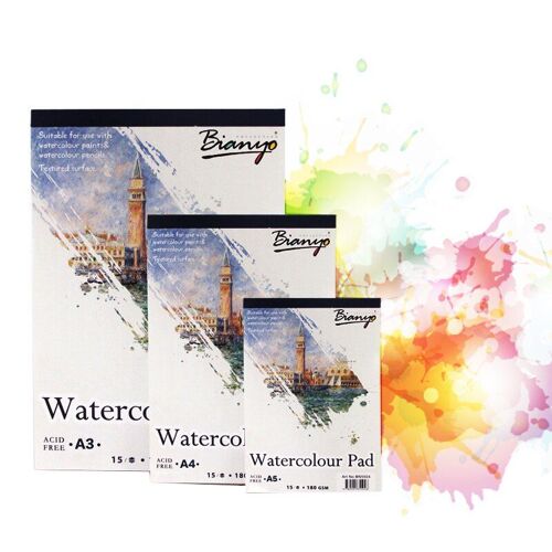 Papier Aquarelle A5/A4/A3, 180g/M2, Bloc-Notes Pour Croquis, Peinture, Dessin, Journal Intime, Carnet De Notes Créatif, Fournitures D'art