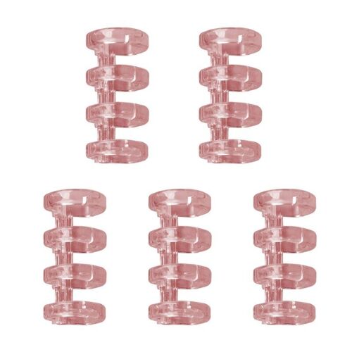 Anneaux De Reliure À Feuilles Mobiles, 4 Anneaux Flexibles En Plastique De Grande Capacité Pour Livres, Paquet De 5