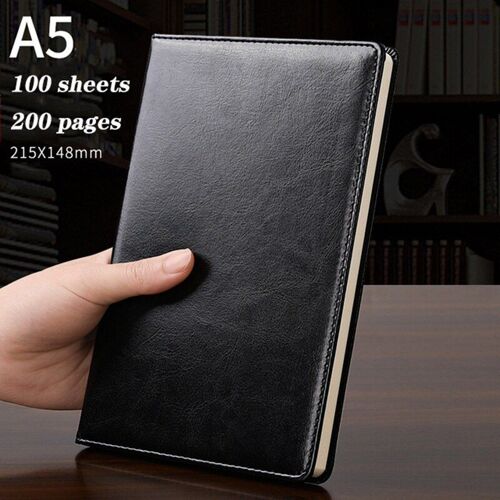 Bloc-Notes En Cuir Format A5, 200 Pages, Planificateur De Travail Pour Bureau, Papeterie De Bureau