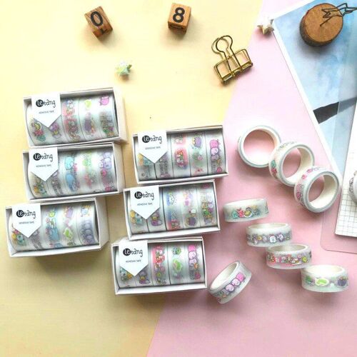 Autocollant De Décoration Washi, 40 Pièces/Lot, Bande Adhésive De Masquage Pour Scrapbooking, Journal Intime, Papeterie Fournitures Scolaires