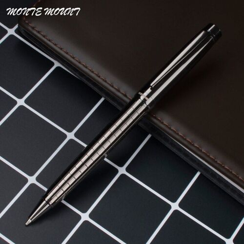 Stylo À Bille Gris En Métal Monté, Papeterie De Luxe, Fournitures Scolaires Et De Bureau, Stylo À Bille De Marque, Meilleur Cadeau