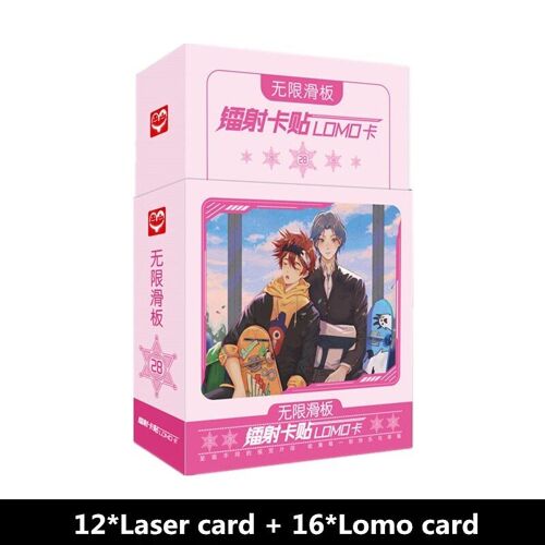 28 Pièces/Ensemble Anime Sk8 L'infinity Laser Lomo Carte Miya, Reki Mini Dessin Animé Cartes De Voeux Message Ventilateurs Cartes Cadeau