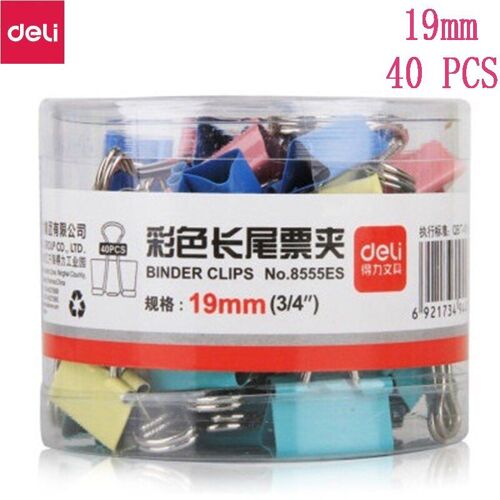 Pinces À Papier En Métal De 19mm, 40 Pièces/Lot, Pinces Colorées De Couleur Bonbon Pour Livre, Papeterie Fournitures Scolaires Et De Bureau De Haute Qualité