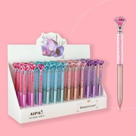 Stylo À Bille 5 Pièces, Fournitures Scolaires Et De Bureau, Mignon Kawaii Créatif Doux Joli Diamant Lapin Cerf Stylos Amusants