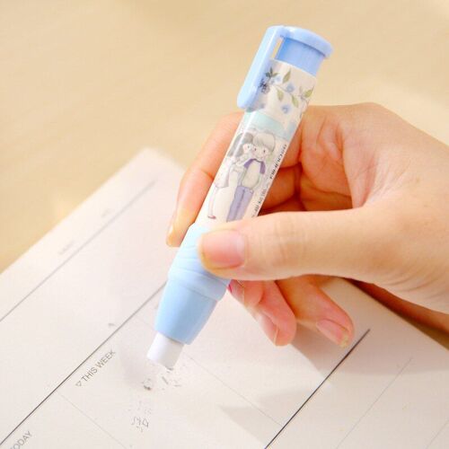 3 Pièces De Papeterie Scolaire, Nouveau Stylo À Pression Mignon Kawaii En Caoutchouc, Nouveauté Coréenne Créative, Cadeaux Pour Enfants, Gomme À Crayon
