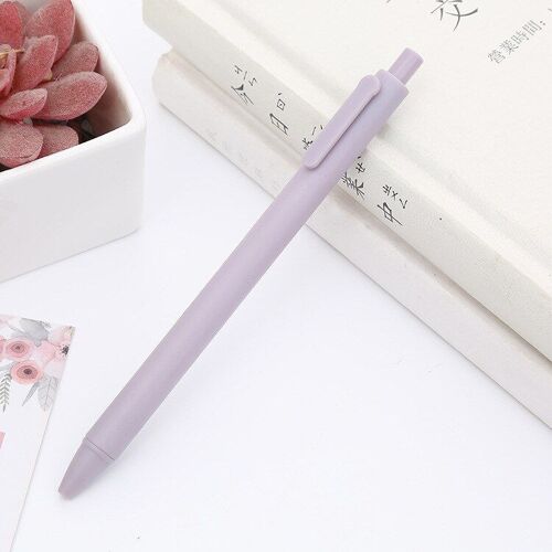 Stylo À Gel Couleur Macaron Morandi, 1 Pièce, Créatif, Avec Presse, Fournitures Scolaires Et De Bureau, Papeterie Drôle Kawaii