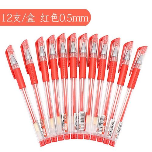 12/24pcs Baoke Gel Stylo 880f Rouge Signature Stylo 0.5mm Noir Gel Stylo Kawaii Fournitures Scolaires Papeterie Stylos