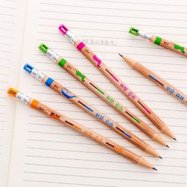 Crayon Automatique En Bois Imitation Animaux De Dessin Animé, 1 Pièce, Bureau D'écriture Confortable, Fournitures Scolaires, Cadeau