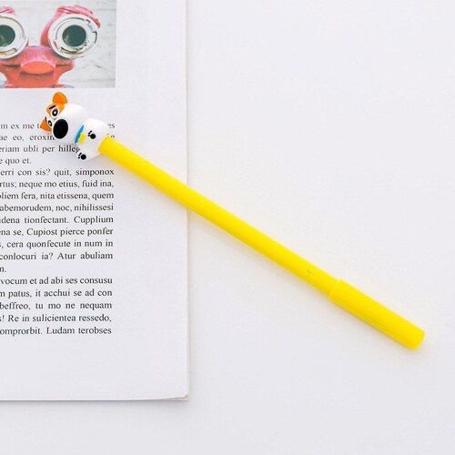 Papeterie De Dessin Animé, 1 Pièce, Mignon Kawaii Chien Husky Fournitures Scolaires Et De Bureau, Poignées Stylo Gel Cadeau