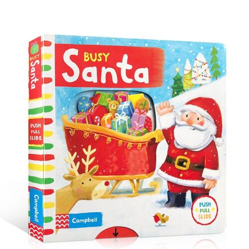 Livre En Carton À Rabat Pour Enfants, Jouet Éducatif Préscolaire, Motif Père Noël
