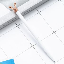 Stylo À Bille Lapin Mignon, 1 Pièce, Papeterie En Métal Or Rose, Fournitures Scolaires Et De Bureau, Stylos De Haute Qualité