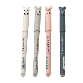 Stylo À Bille Effaçable Animaux 0.35mm, Tiges De Recharge, Mignon, Panda, Chat, Kawaii, Écriture, Poignée Lavable