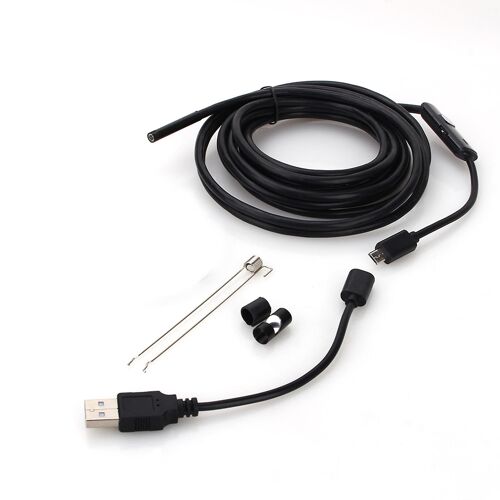 Endoscope HD 3,5 m de longueur 5,5 mm de diamètre Caméra d'inspection endoscopique pour ordinateur de téléphone