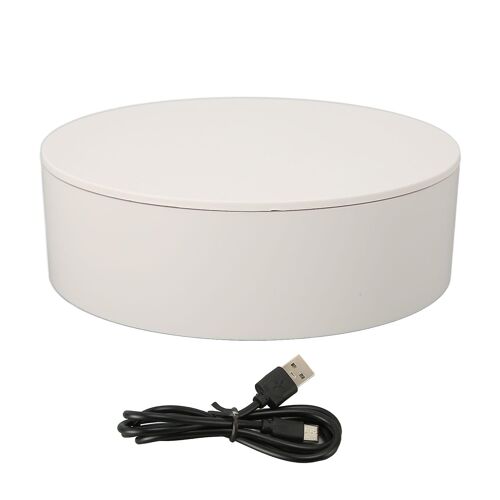Présentoir rotatif à 360 degrés Plateau tournant électrique automatique à charge maximale de 5 kg pour les produits de photographie de bijoux Tasse de montre