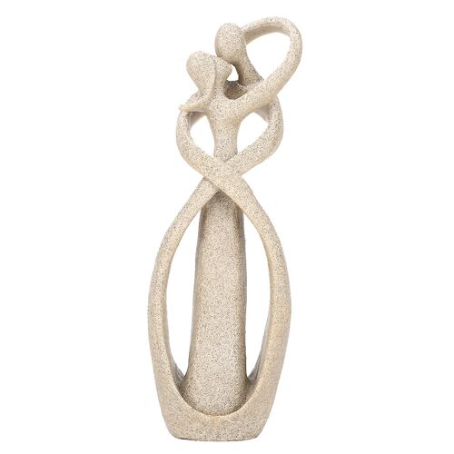 Fait à la main Grès Baiser Amants Couple Statue Sculpture Figurine Sculptée Art Artisanat Décoration