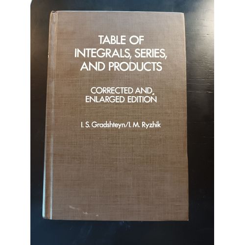 Table Of Integrals,Series And Products