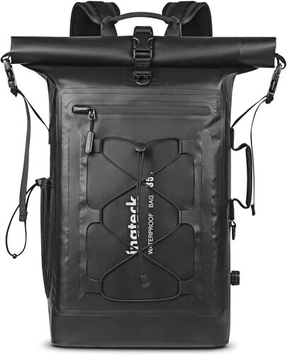 Subzonal-Sac À Dos Vélo Étanche Grande Capacité Pour Bicyclette Randonnée Alpinisme Montagne Sport Camping Course, Avec Bretelle Détachable, Soupape D¿Échappement Noir