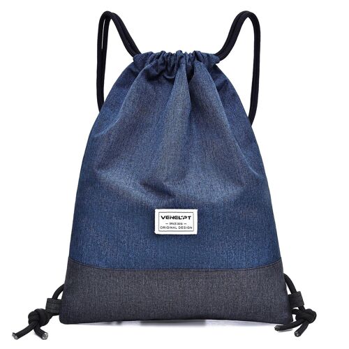 Sac à dos à cordon résistant à l'eau, Bleu foncé