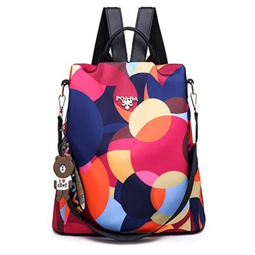 Women Oxford Cloth Shoulder Bag School Bags for Teenage Girls Light Ladies Travel, ColoRouge balls