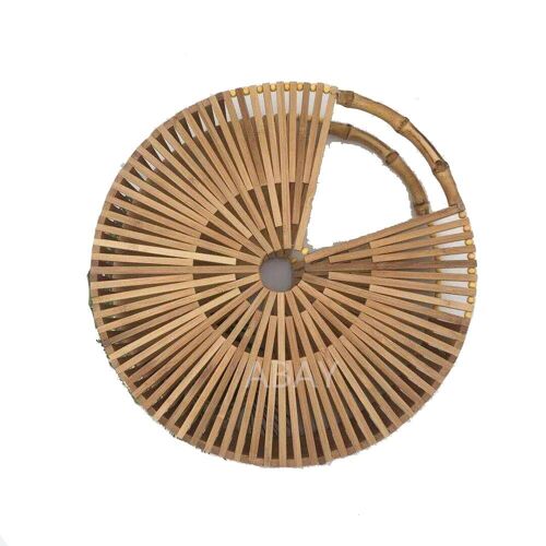 new women's bamboo handbag Bohemia holiday beach bag women's hollow woven rattan bag, Y4