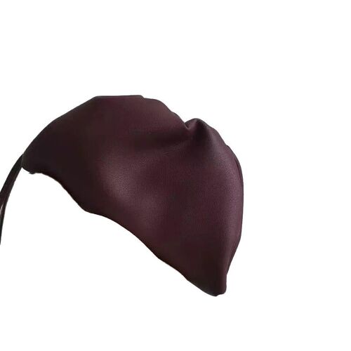 Mini Real Leather Bag Small Dumpling Pouch Neck Belt Bag Special Evening Party Bag Lipstick Purses Pillow Messenger Bag Handbags, Vin Rouge 