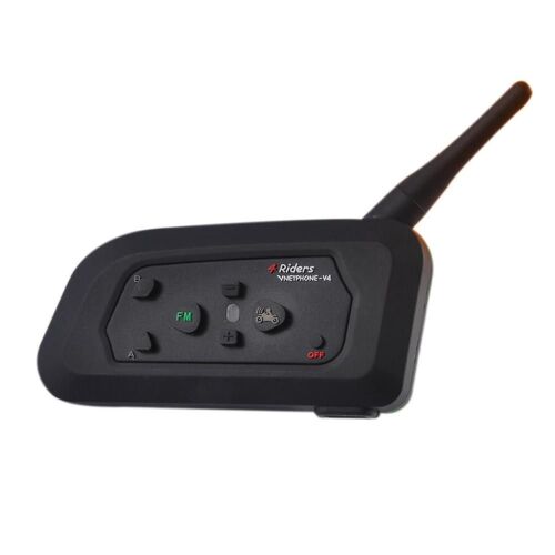 Casque De Motoneige Sans Fil Bluetooth Intercom Moto Entièrement Étanche Avec Fm, 1pc