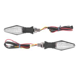 Clignotant De Moto Double Face 12v, 2 PièCes, Bleu, Jaune, Indicateurs Led, Noir