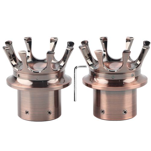 Le Capuchon De L'essieu Avant Couvre Le Style Distinctif De La Couronne En Alliage D'aluminium Cnc Pour La Modification De La Moto, Bronze