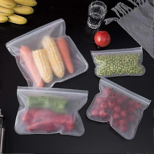 Sac De Conservation, 3pcs Réutilisable Eva Food Preservation Bag Stockage De Fruits Légumes Pochette Scellée