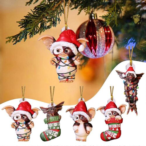 5pcs Gremlins Gizmo In Fairy Lights Hanging Festive Décoratif Ornement, Rouge, Pendaison de Crémaillère