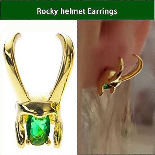 Loki Casque Strass Stud Boucles D'oreilles Thor Boucles D'oreilles Bijoux Cadeau