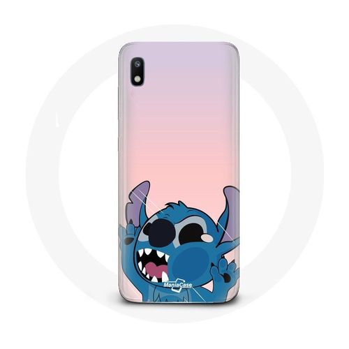 Coque Pour Samsung Galaxy A10 Stitch Le Nez En L'air Fond Rose
