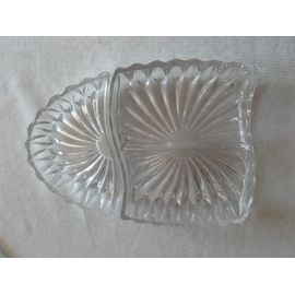 Plat Vintage Cristal Verre Apéro Cacahuètes