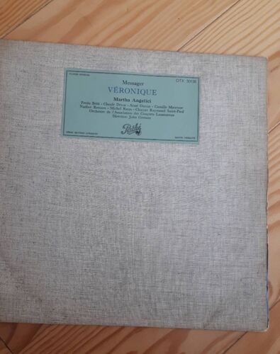 Vinyl  ..Messager. Véronique. Marthe  Angelici. Série Oeuvres Lyriques.  Pathé 