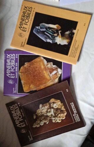 Le Lot De 3 Guide Du Collectionneur Minéraux Et Fossiles 1979 Numéro 51 52 56