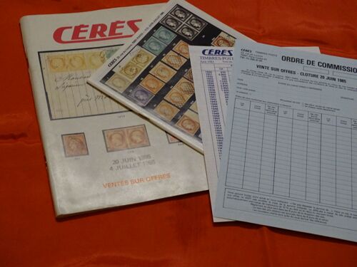 Catalogue De Timbres - Cérès . Ventes Sur Offres 20 Juin Et 4 Juillet 1985 .