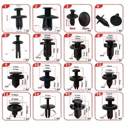 Automobile en plastique boucle nylon rivet panneau de porte panneau décoratif pare-chocs en plastique fixe clip accessoires