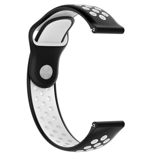 Montre De Bracelet Silicone De Sports De Double Couleur Pour Nokia Withings Steel Hr 40mm (Noir+Blanc)