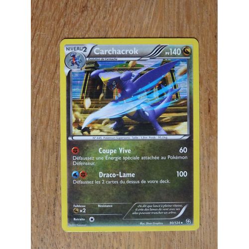 Carte Pokemon Carchacrok Holo 140 Pv 90/124 Dragons Exaltés