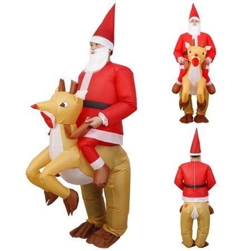 Costume Gonflable De Père Noël Et De Renne De Noël