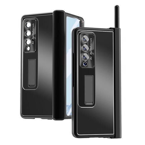 Coque Samsung Galaxy Z Fold 4,Etui A Rabat Pour Samsung Galaxy Z Fold 4,Etui Pour Telephone A Ecran Pliant Samsung Galaxy Z Fold 4,Noir