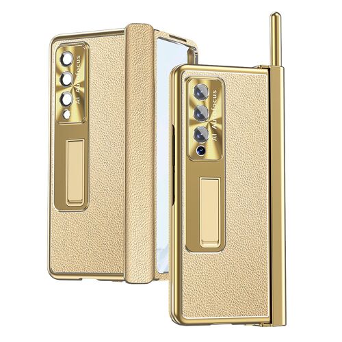 Coque Samsung Galaxy Z Fold 4,Etui A Rabat Pour Samsung Galaxy Z Fold 4,Etui Pour Samsung Galaxy Z Fold 4 De Telephone A Ecran Pliant,Or
