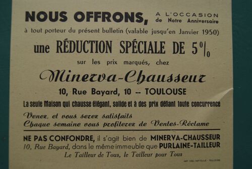 Une Carte De Réduction Minerva-Chausseur