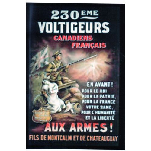 Ww1 - Photo Affiche Canadienne - 230ème Voltigeurs Canadiens Français
