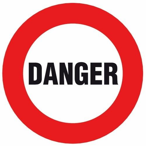 Disque d'interdiction rouge - diamètre 300 mm - Danger NOVAP